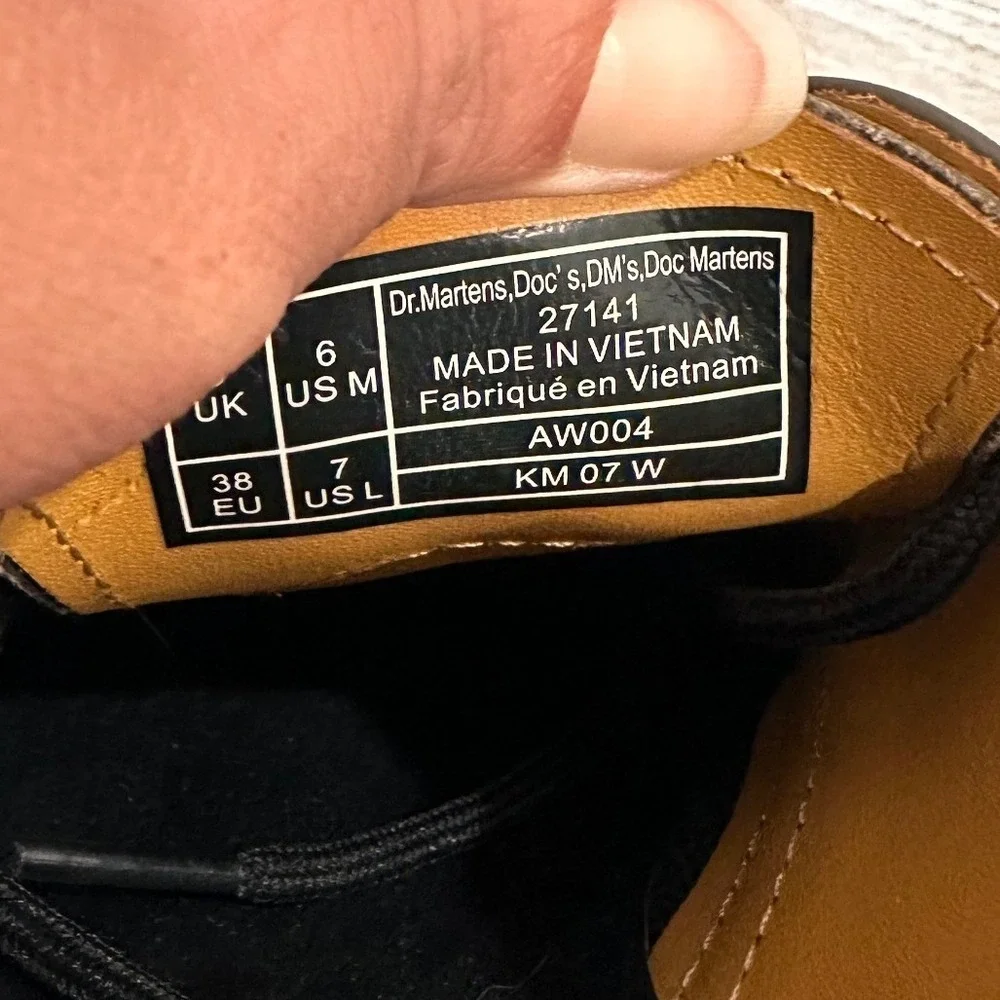 Dr Martens 1461 Bex Khaki Gray Leather Platform Oxford Shoes 27141 Mens 6 Wmn 7